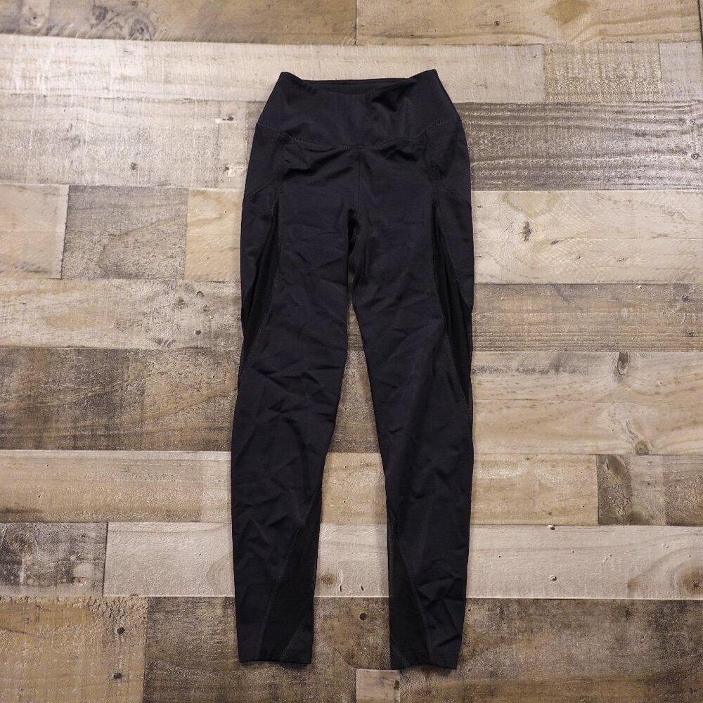 Gymshark leggings women's extra small black sheer panels